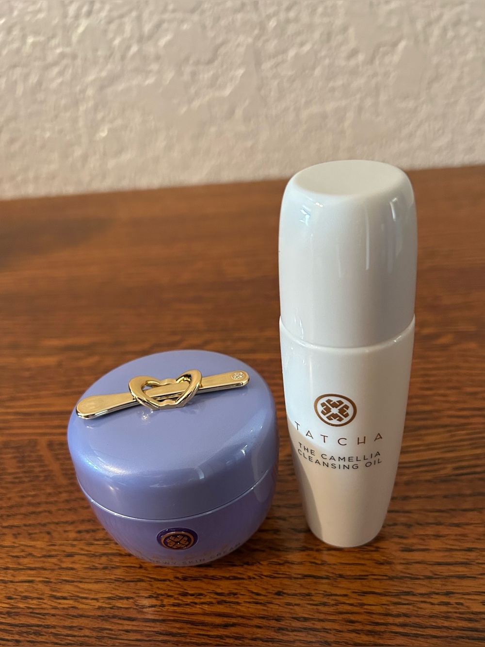 Tatcha Duo: Dewy Skin Cream and Camellia Cleansing Oil. 1.7 oz/50 ml each.